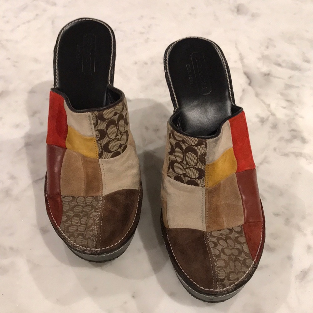 Coach Patchwork Mule Heels - image 1